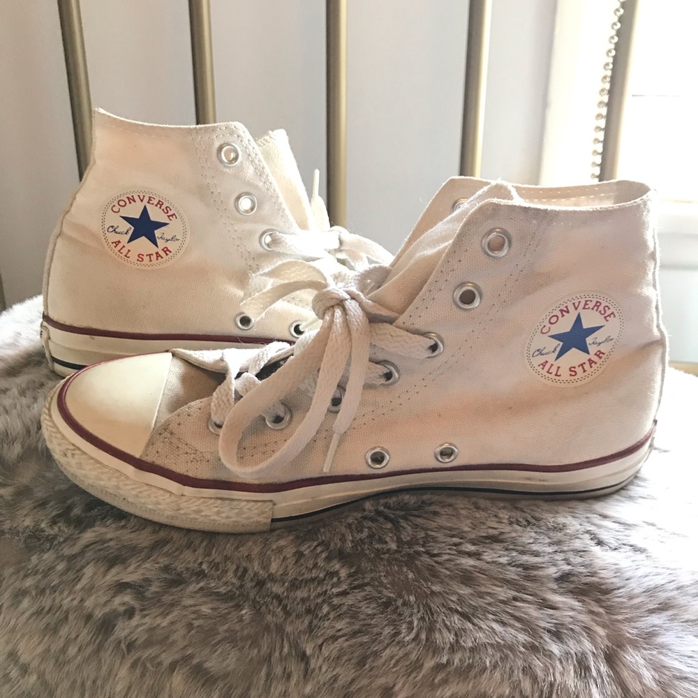 White classic high top Converse
